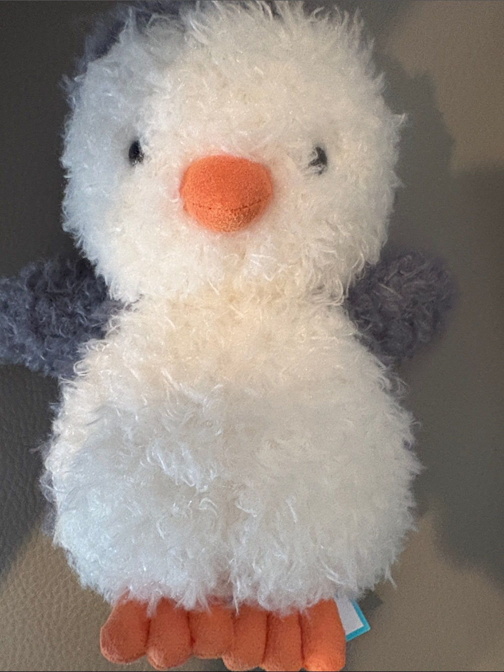 Jellycat White Plush Duck with Orange Beak & Feet
